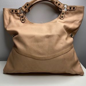 Sondra Roberts Women's Shoulder Leather Large Handbag Blush